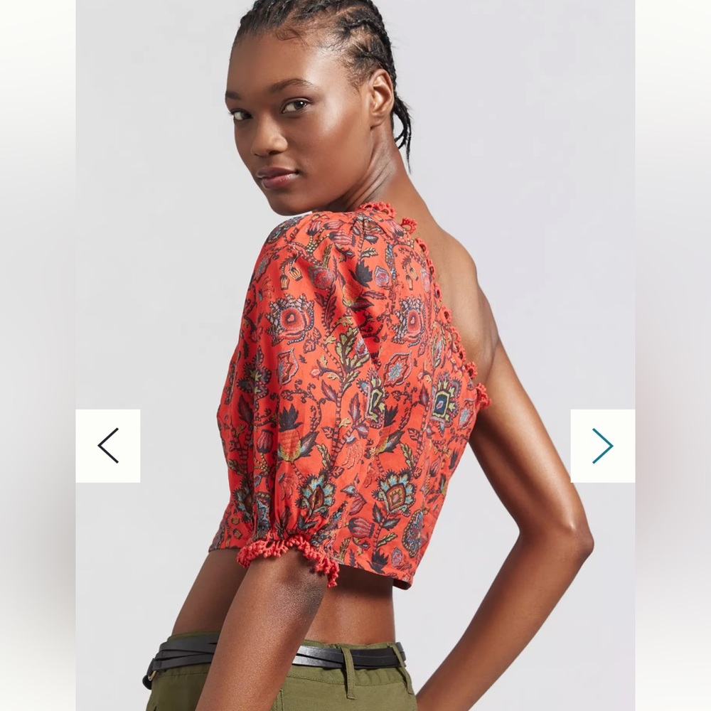 Farm Rio One Shoulder Crop Top - Picture 2 of 5